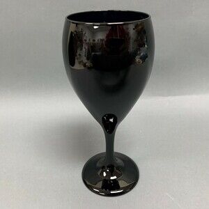 Libbey Black Stem Wine Glass 7 1/2" Tall